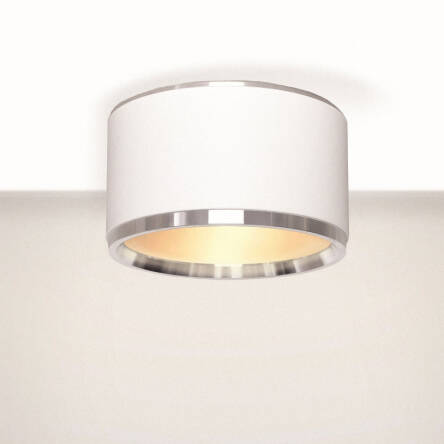 LAMPA SUFITOWA RETI/N 104 XL TECHNICZNA TUBA WYS. 8 CM LED 20W 2 KOLORY OPRAWY I PIERŚCIENIA