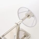 LAMPA ŚCIENNA Kinkiet DENVER W01987WH NI ELEGANCKI Z NIKLOWANYM KORPUSEM I TRADYCYJNYM BIAŁYM ABAŻUREM COSMO LIGHT  - 3