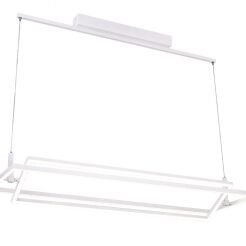Lampa wisząca VIENA 2911 nowoczesny styl  2 ledowe prostokąty geometryczna kolor biały