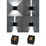 Lampa Ścienna LUCA SOLLUX SL.0545 Nowatorska na Zewnątrz Kinkiet Czarny LED IP54 Stylowe Oświetlenie Kwadrat LED - 2