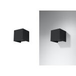Lampa Ścienna LUCA SOLLUX SL.0545 Nowatorska na Zewnątrz Kinkiet Czarny LED IP54 Stylowe Oświetlenie Kwadrat LED - 3