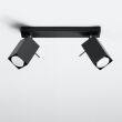 Designerska lampa sufitowa listwa MERIDA 2 czarny SL.0100 SOLLUX LIGHTING nowoczesne klosze prostokątne - 2