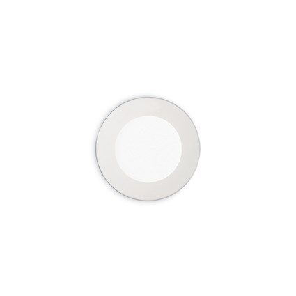 Lampa wpuszczana GROOVE FI1 10W ROUND Ideal Lux  123974   ma kolor biały z alumiunim okrągła