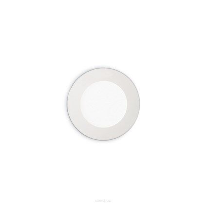 Lampa wpuszczana GROOVE FI1 10W ROUND Ideal Lux  123974   ma kolor biały z alumiunim okrągła