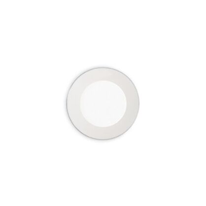 Lampa wpuszczana GROOVE FI1 10W ROUND Ideal Lux  123974   ma kolor biały z alumiunim okrągła