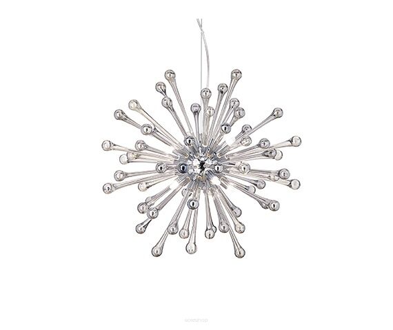 Lampa wisząca Pauline SP8 115801 NOWOCZESNY IP20  METAL / SZKŁO oprawa w stylu nowoczesnym Ideal Lux LAMPA WEWNĘTRZNA  CHROM