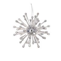 Lampa wisząca Pauline SP8 115801 NOWOCZESNY IP20  METAL / SZKŁO oprawa w stylu nowoczesnym Ideal Lux LAMPA WEWNĘTRZNA  CHROM