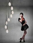 Lampa wisząca Izza 8 Shiny White AZzardo AZ0160 klosze w kształcie kielichów nowoczesny - 2