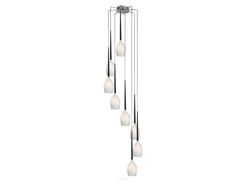 Lampa wisząca Izza 8 Shiny White AZzardo AZ0160 klosze w kształcie kielichów nowoczesny