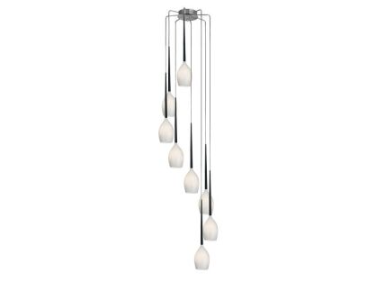 Lampa wisząca Izza 8 Shiny White AZzardo AZ0160 klosze w kształcie kielichów nowoczesny