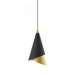 Lampa wisząca RAALTO PND-433128-1B Italux Stożek czarno-złoty LED  - 2