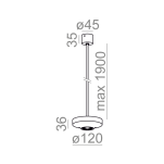 Lampa wisząca AQLED lens 230V Aquaform 50421-M927-S3-PH-06 techniczna różne kolory oczko nietypowe  - 2