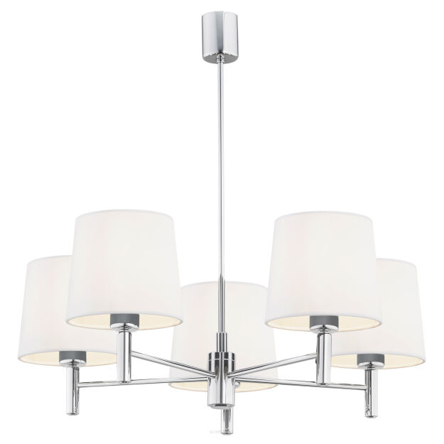 Lampa wisząca BOLZANO 2110 Argon styl glamour 5xE27 biała chrom 