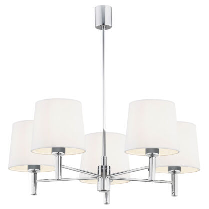 Lampa wisząca BOLZANO 2110 Argon styl glamour 5xE27 biała chrom 