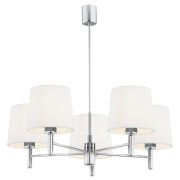 Lampa wisząca BOLZANO 2110 Argon styl glamour 5xE27 biała chrom 