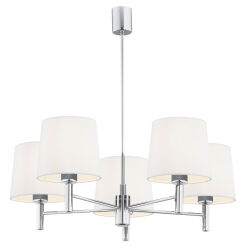 Lampa wisząca BOLZANO 2110 Argon styl glamour 5xE27 biała chrom 