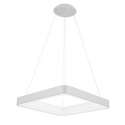 Lampa wisząca GIACINTO Italux UNIWERSALNA LAMPA WISZĄCA W KSZTAŁCIE KWADRATU LED 50W BIAŁA