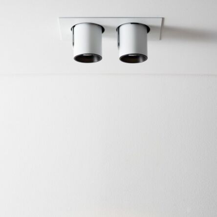 Lampa wpuszczana Auro Base 60x2 WP Labra  4.1167 prostokątna podstawa tuby dwie techniczne regulowane wystające LED różne kolory wykończenia