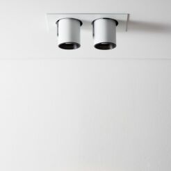 Lampa wpuszczana Auro Base 60x2 WP Labra  4.1167 prostokątna podstawa tuby dwie techniczne regulowane wystające LED różne kolory wykończenia