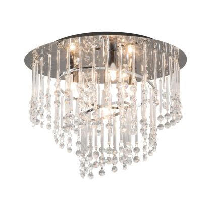 Lampa sufitowa TERRE 19154M ZumaLine Elegancka chrom kryształki