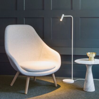 Lampa podłogowa Enna Floor - Astro 4569 1058002 LED matowa biel kabel 3m regulowana głowica