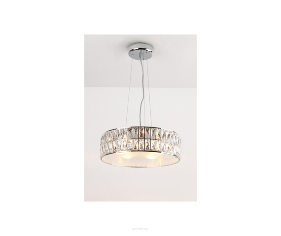 Lampa wisząca Diamante P0236 Maxlight okrągła pałacowa kryształ 38 cm średnicy 