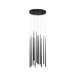 Lampa wisząca LOUISE 12 AZ3419  lampa w stylu nowoczesnym w kolorze czarnym led 75 długości okrągła podsufitka 12 tub