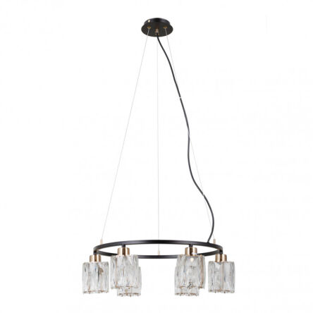 Lampa wisząca Simona PND-40814-6-BK-HBR Italux