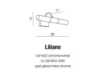 Kinkiet Liliane AZzardo LW1502 AZ1297 nad lustro łazienkowy białe klosze walec chromowane wykończenie - 3