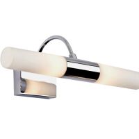 Kinkiet Liliane AZzardo LW1502 AZ1297 nad lustro łazienkowy białe klosze walec chromowane wykończenie