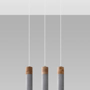 Lampa wisząca ZANE 3 SL.0967 Sollux Lighting tuby z drewna i betonu 3xGU10