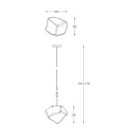 Lampa wisząca ROCK Zumaline P0488-01M-SEACC Nowoczesna luksusowa połączenie czerni i złota E27 - 3