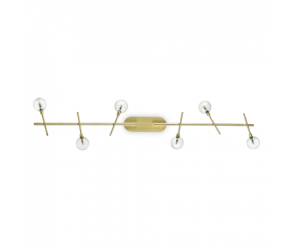 Plafon Maracas PL6 200361 KLASYCZNY IP20 G4 Ideal Lux OPRAWA W STYLU KLASYCZNYM mosiądzowa oprawa sufitowa