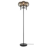 Lampa podłogowa CROWN 107947 Markslojd 3 dymione klosze czarny korpus włącznik ściemniacz 