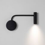 Lampa ścienna kinkiet do czytania Enna Wall- Astro 7592 led na wysięgniku czarna tuba okrągła podstawa włącznik na obudowie 1058033 - 2