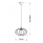 Lampa Wisząca MANDELINO SL.0392 stylowa nietuzinkowa z naturalnego drewna  - 4