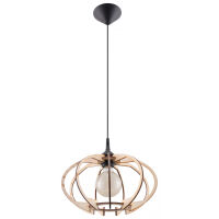 Lampa Wisząca MANDELINO SL.0392 stylowa nietuzinkowa z naturalnego drewna 