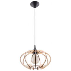 Lampa Wisząca MANDELINO SL.0392 stylowa nietuzinkowa z naturalnego drewna 