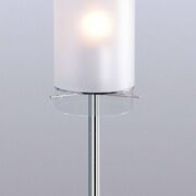 Lampa stołowa Vigo  MTM1560/1 Italux  nowoczesna lampa wykończenie w kolorze chromu klosz w kształcie tuby ze szkła mlecznego i transparentnego