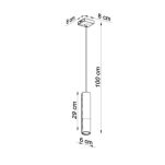Lampa wisząca LOOPEZ SL.0952 Sollux tuba GU10 czarna złota - 2