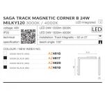Oprawa narożna SAGA 30 TRACK MAGNETIC CORNER B 24W MILKY 120 AZZARDO 3000/4000K BIAŁA - 4