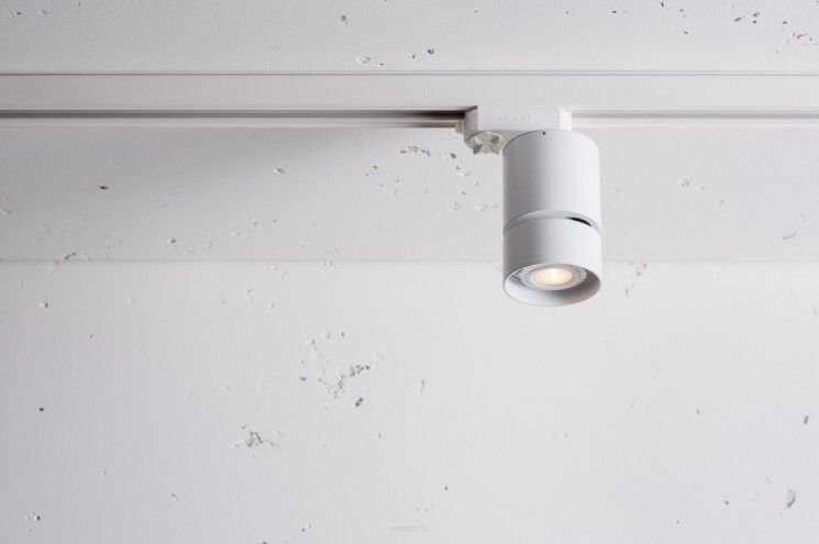 Reflektor Geit Mini Adaptor 3F Labra  7.0313  do stosowania na szynie różne kolory wykończenia źródło światła żarówka GU10 techniczna okrągłe kształty 