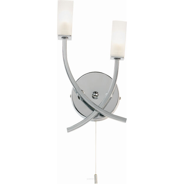 Kinkiet HAVANA chrom/biały ENDON LIGHTING 146-2CH 
