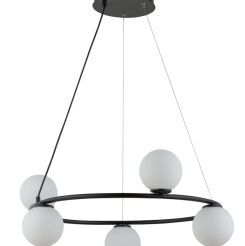 Lampa wisząca GAMA 33383 SIGMA czarno-biała metal szkło