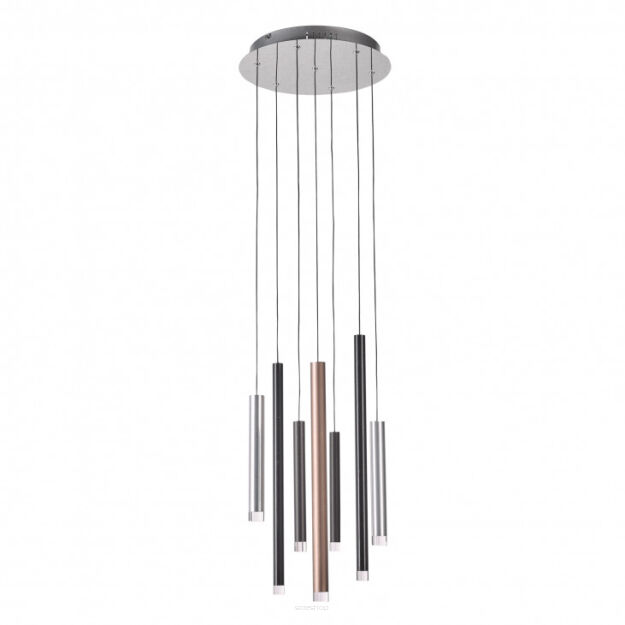Lampa wisząca REYNA MD17077-7A Italux TUBY  UMIESZCZONE NA OKRĄGŁEJ PODSUFITCE LED 28W 