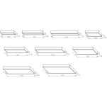 Plafon BIG SIZE next square Aquaform 40249 techniczny natynkowy 30x60/90/120 cm - 2