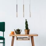 Lampa wisząca ZUMA LINE ONE PENDANT P0461-01E-F4F4 metalowe rurki Srebrny - 3