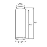 Lampa sufitowa LINEA 4281 Argon złota tuba E27 - 2