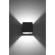Kinkiet QUAD lampa ścienna ANTRACYT nowoczesna MINIMALISTYCZNA  KOSTKA idealna do salonu sypialni - 3