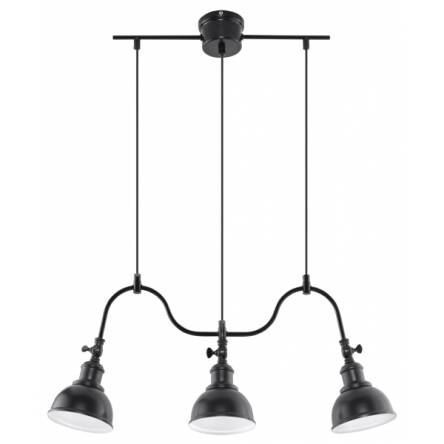 Lampa MARE SL.0309 sollux Wisząca w stylu retro/industrialnym idealna do salonu 3 ruchome  źródła światła 